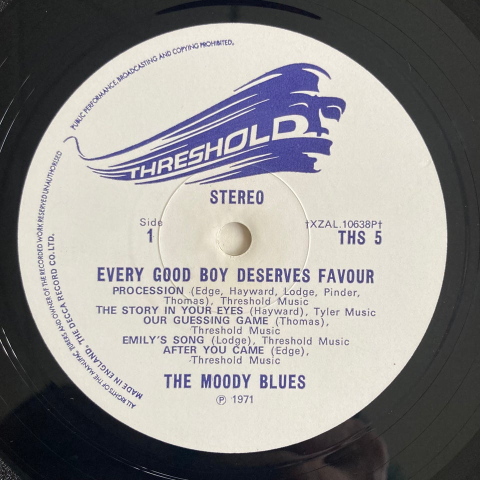 LP, The Moody Blues, Every Good Boy