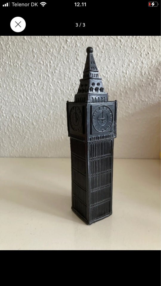 Ikonisk Big Ben skulptur