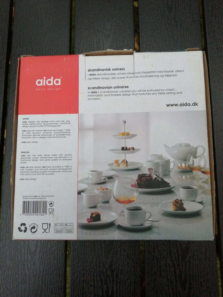 Porcelæn, Desserttallerken, Aida