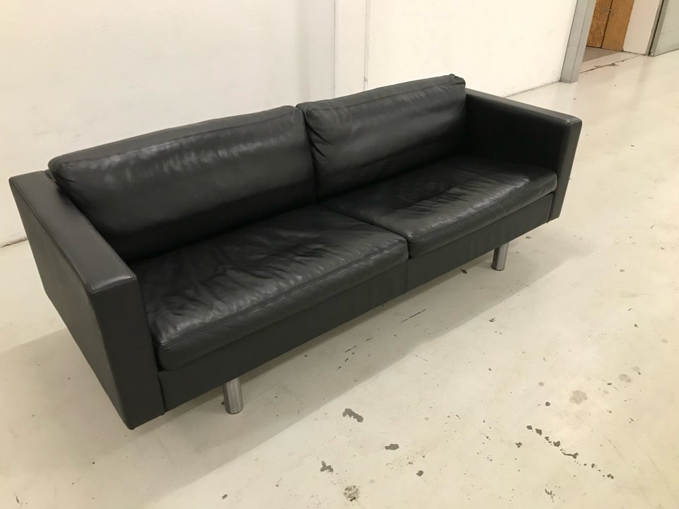 Sofa, læder, 3 pers.