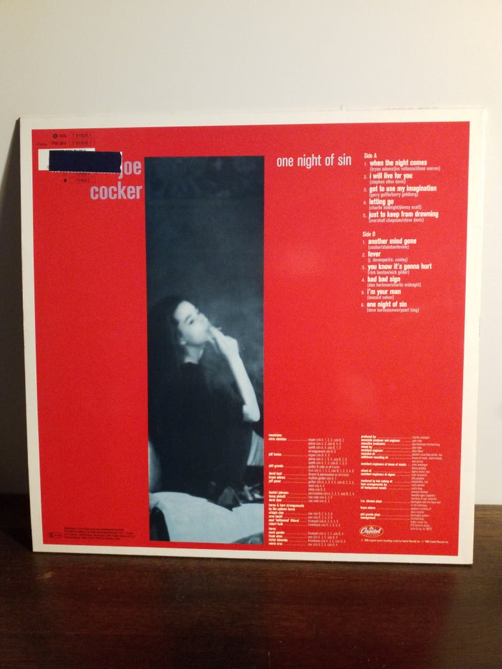 LP, JOE COCKER, ONE NIGHT OF SIN