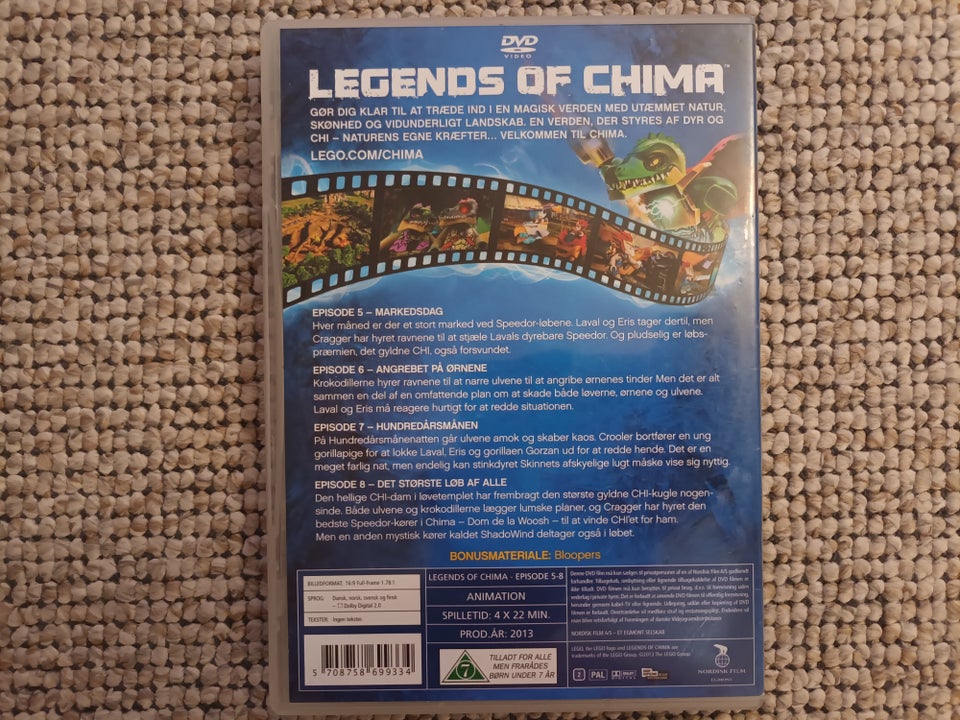 Lego Chima 5-8, DVD, tegnefilm