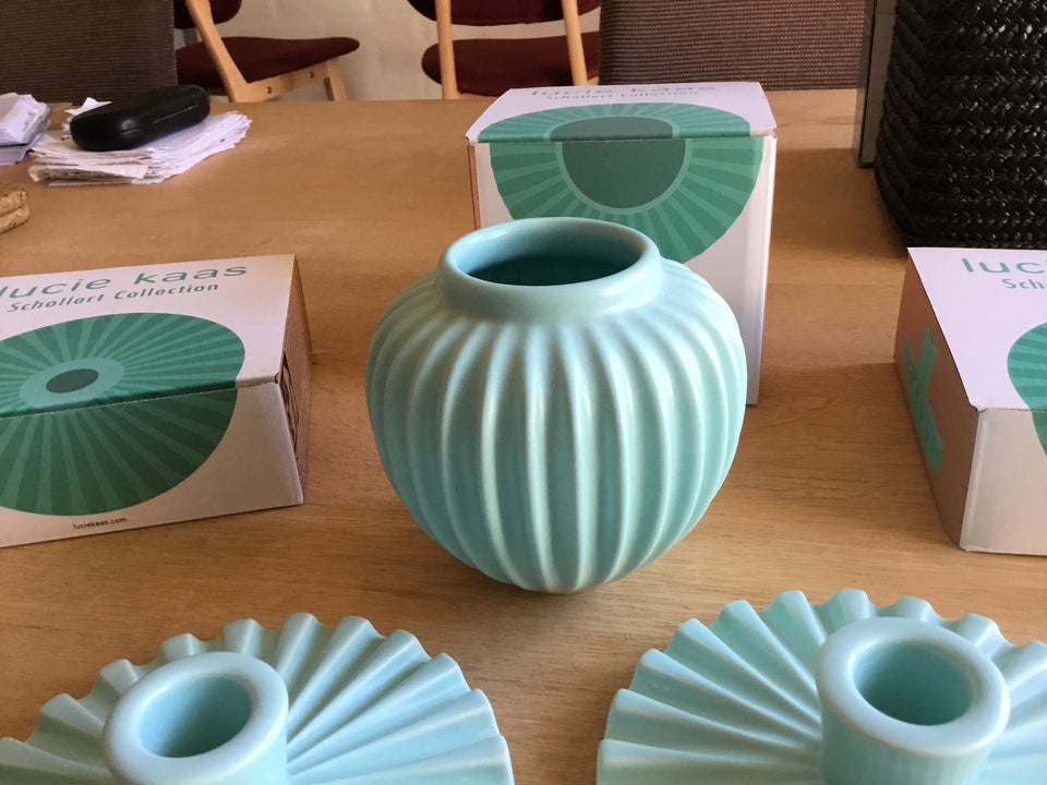 Keramik Vase + 2 lysestager  Lucie