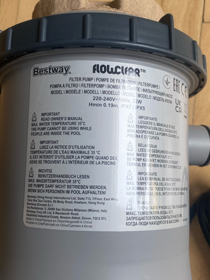 Bestway flowclear filterpumpe