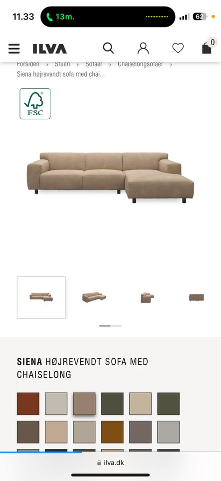 Sofa, 3 pers. , Ilva