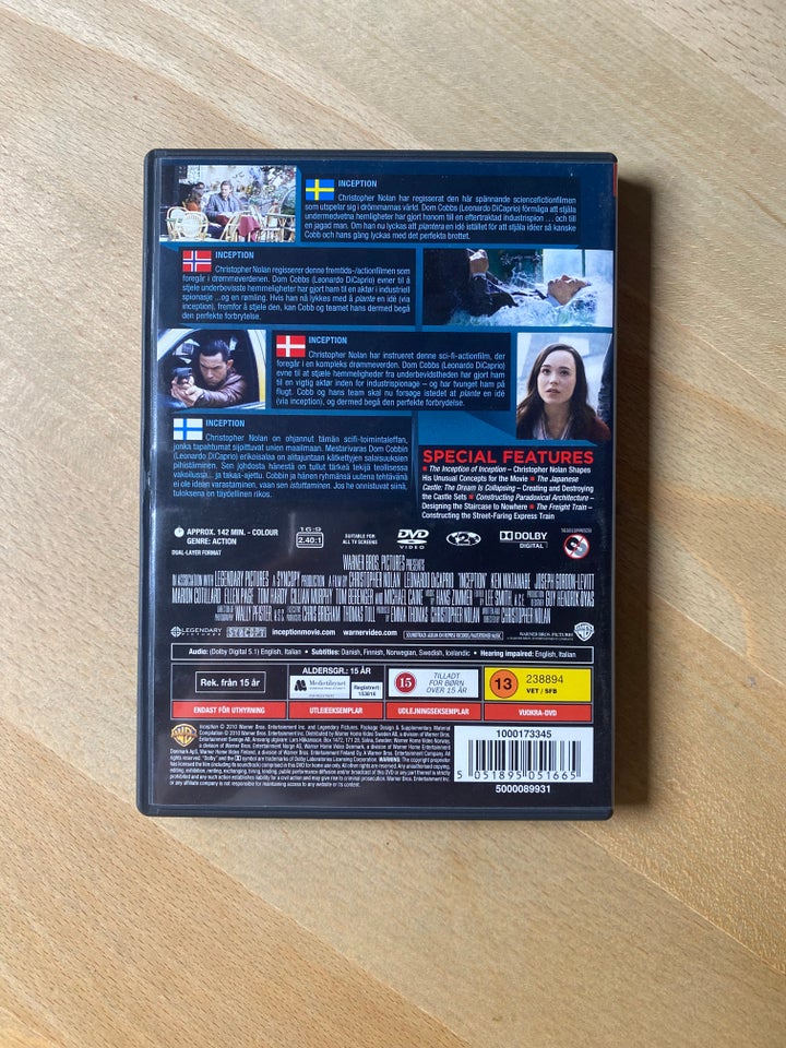 Inception (2010) DVD action