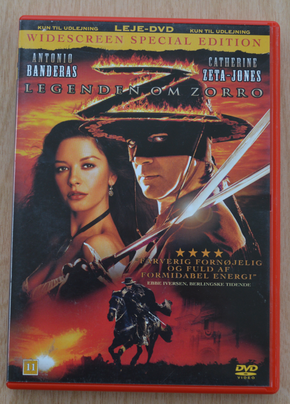 Legenden om Zorro, DVD, action