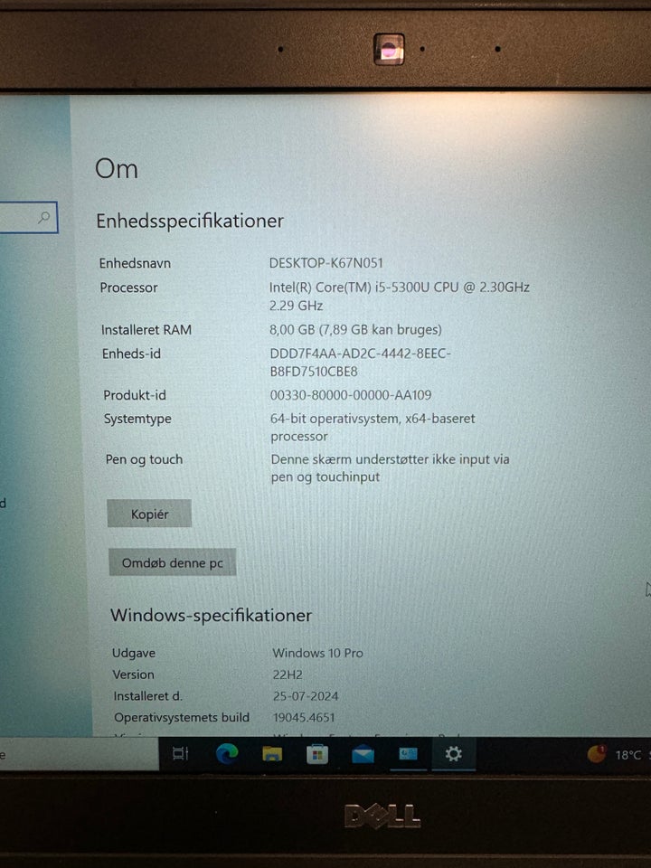 Dell Latitude E7450  229 GHz 8 GB