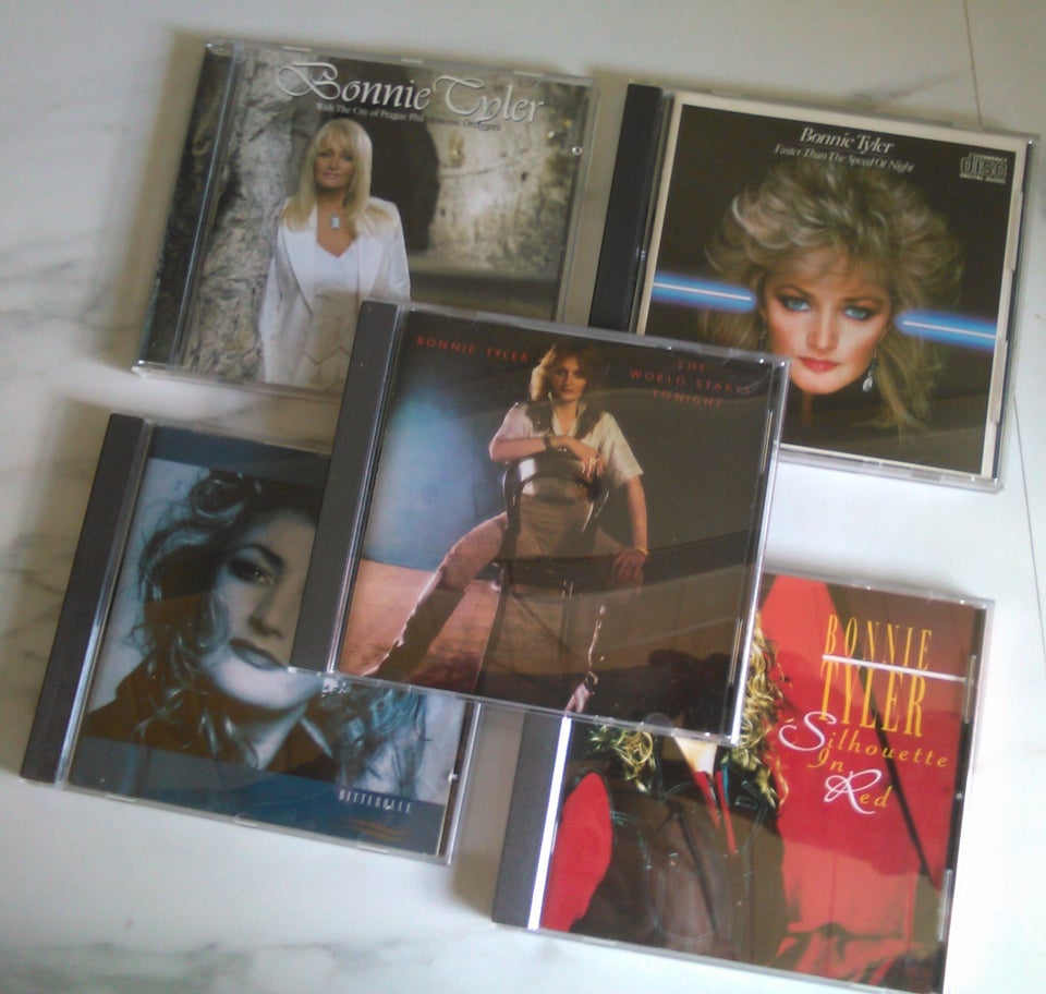 BONNIE TYLER : 4 titler stk. 25 kr.,