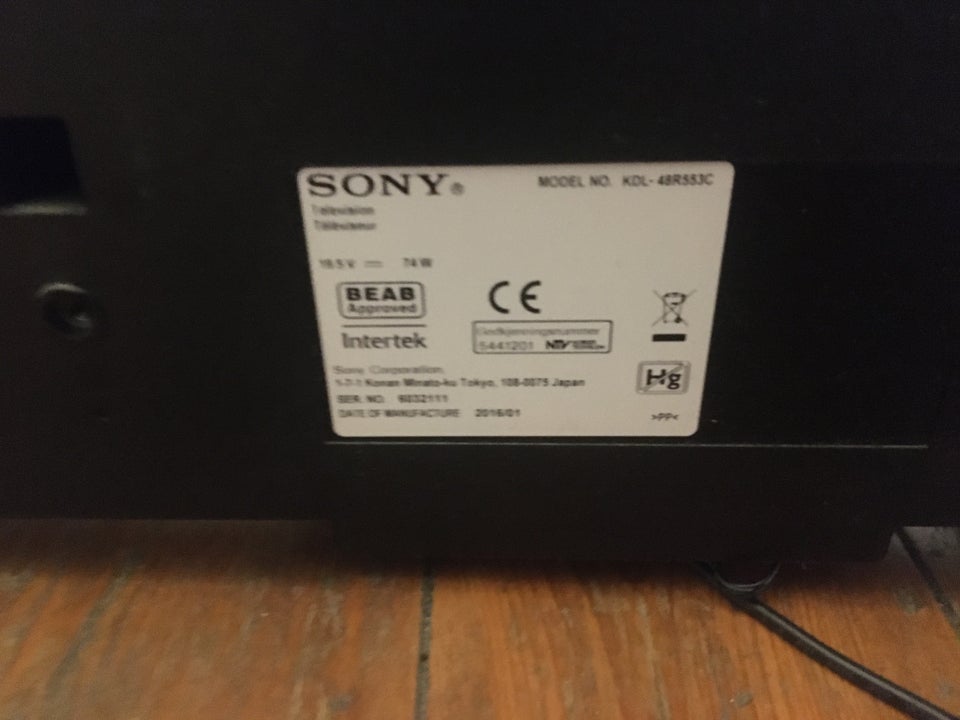 LCD, Sony, KDL48R553C