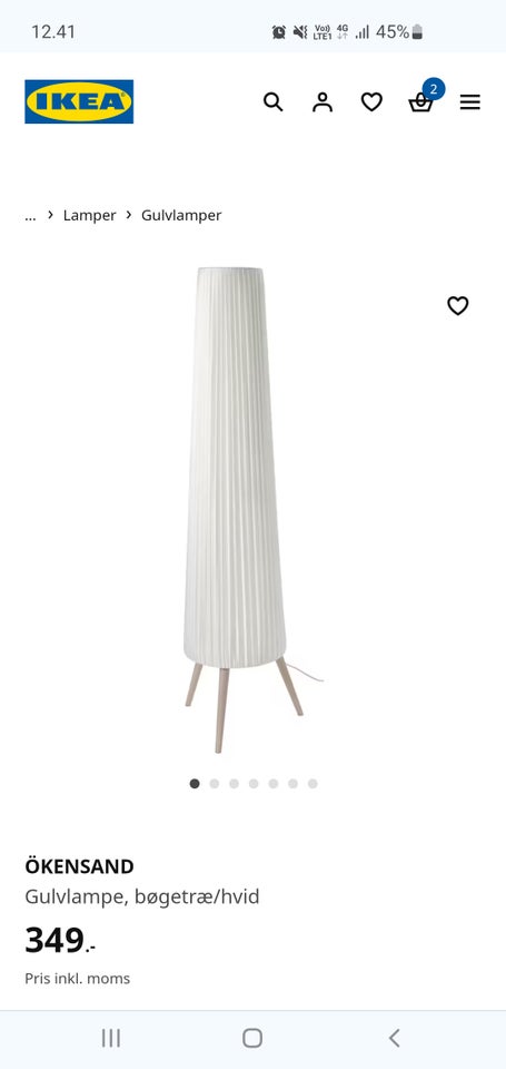 Gulvlampe, Ikea Ökensand