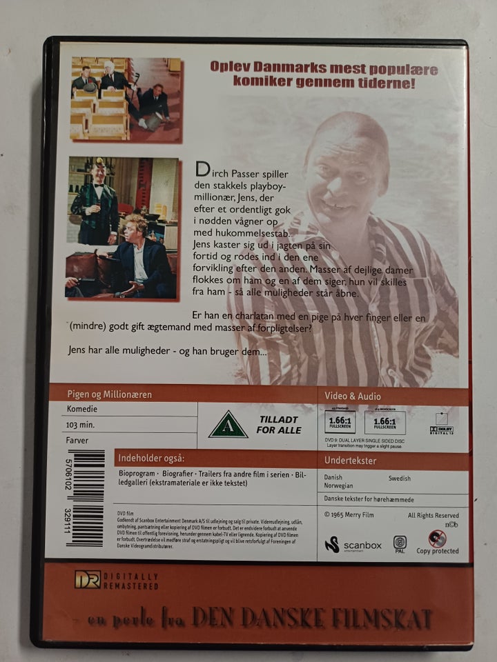 Pigen og millionæren, DVD,