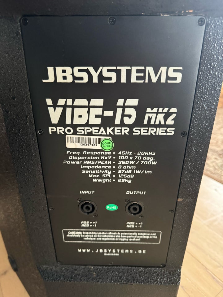 Højttaler, JB Systems, Vibe 15 MkII