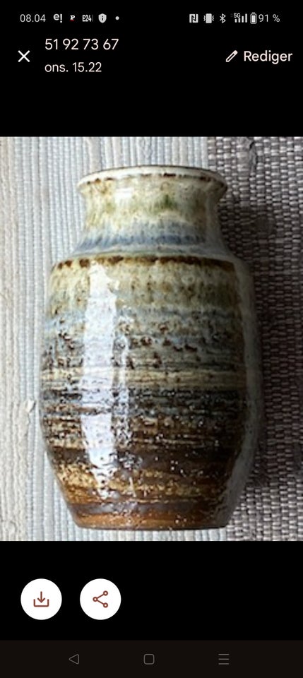 Keramik, Vase, Michael Andersen