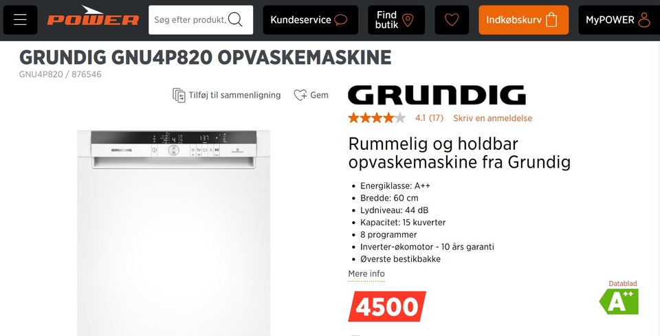 Andet mærke Grundig GNU 4P820,