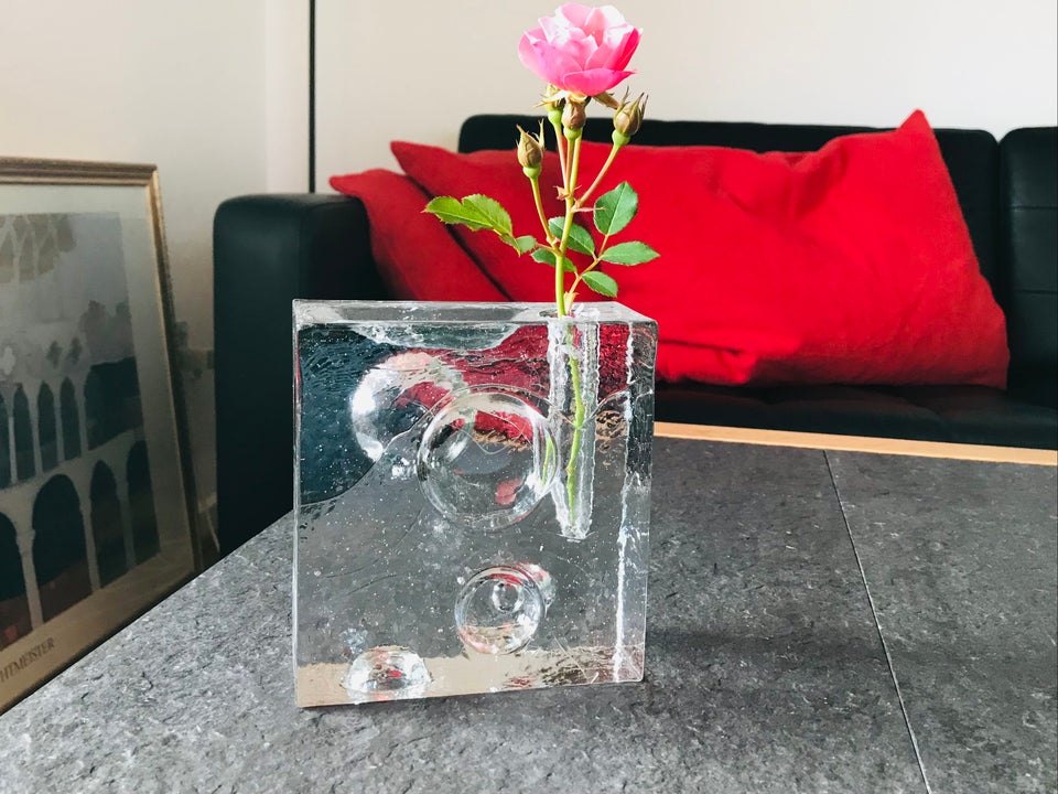 Glas Vase / lysestage / solifleur /