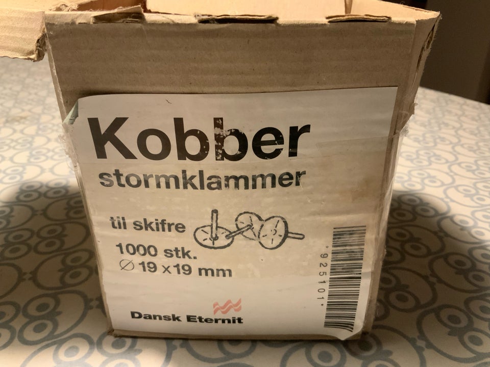 Stormklammer kobber, Dansk