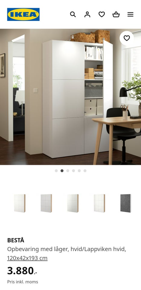 Andet skab Ikea b: 120 d: 42 h: 193