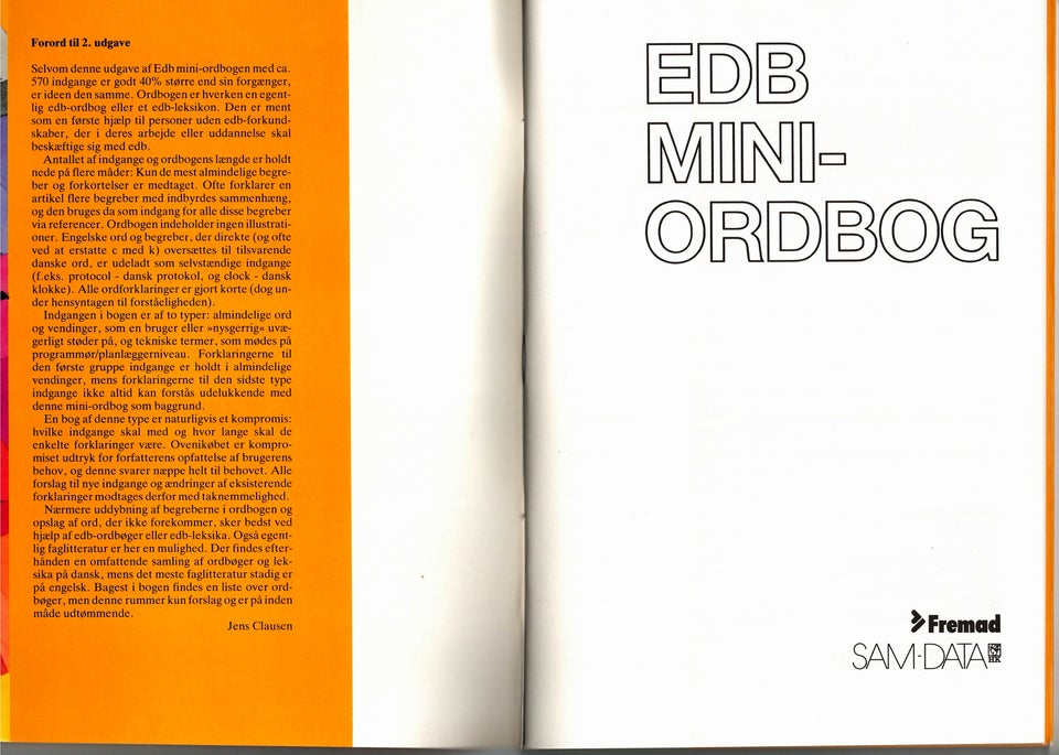 EDB MINI ORD-BOG, Jens Clausen,