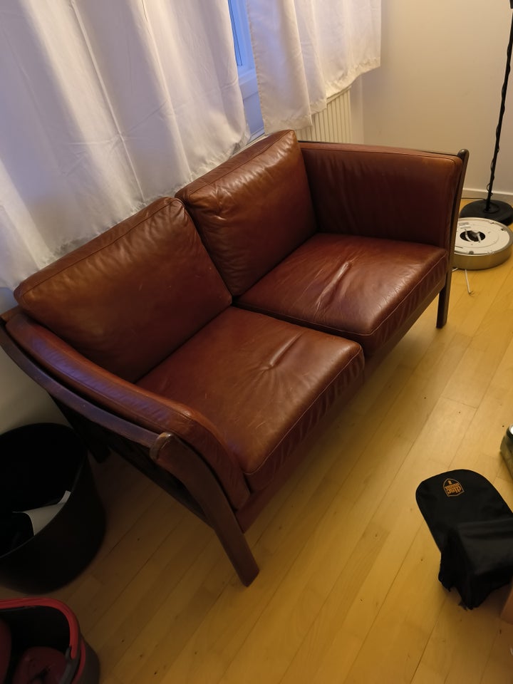 Sofa, læder, 2 pers.