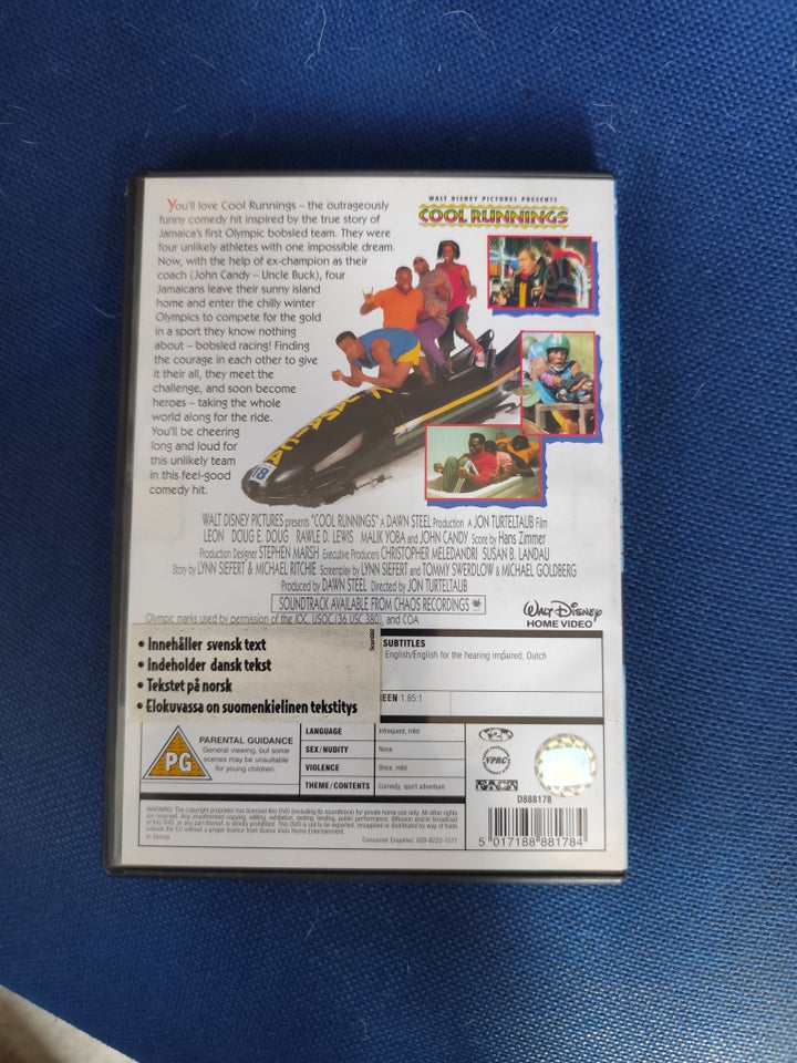 Cool runnings, DVD, komedie