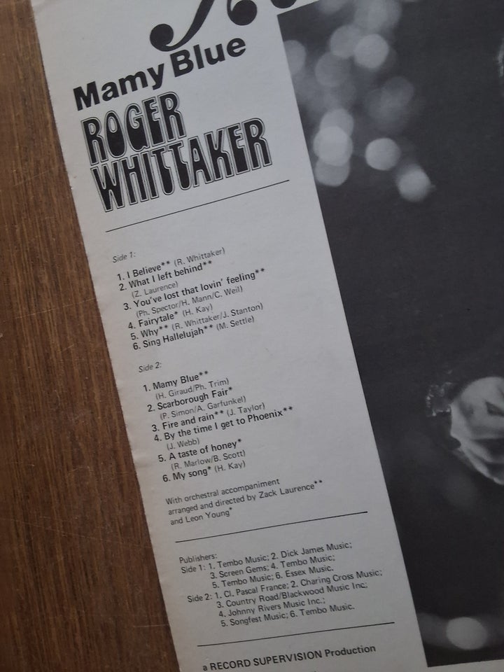 LP, ROGER WHITTAKER, MAMY BLUE