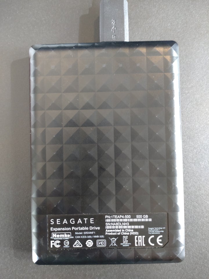 Seagate ekstern 500 GB