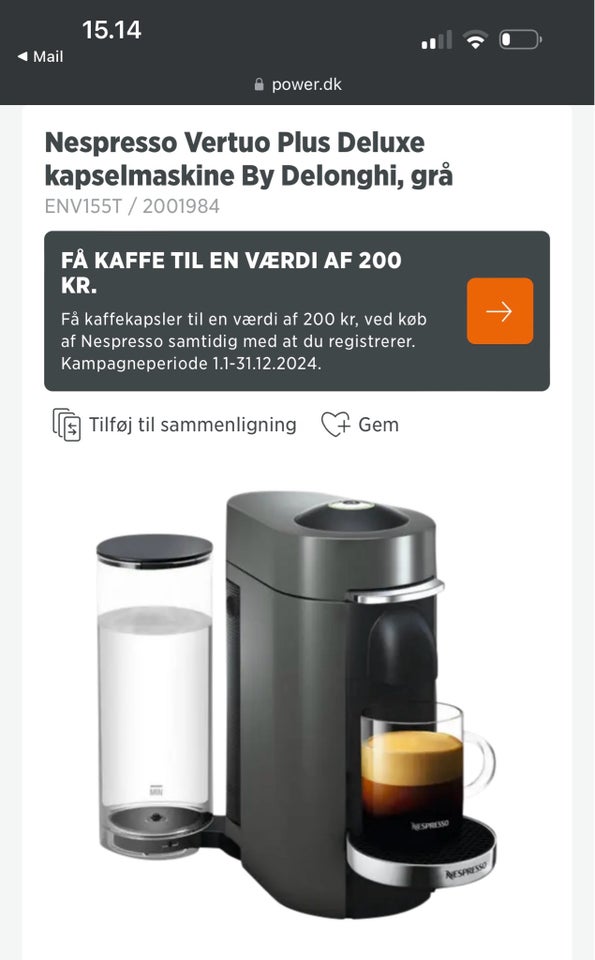 Nespresso vertuo plus deluxe.,