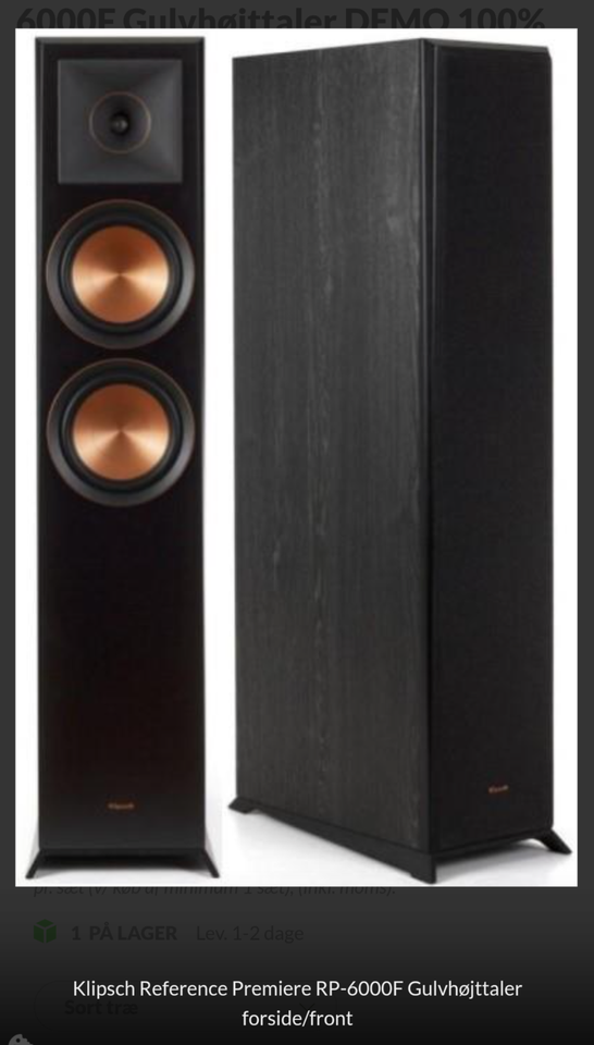 Højttaler, Klipsch Audio, RP6000F