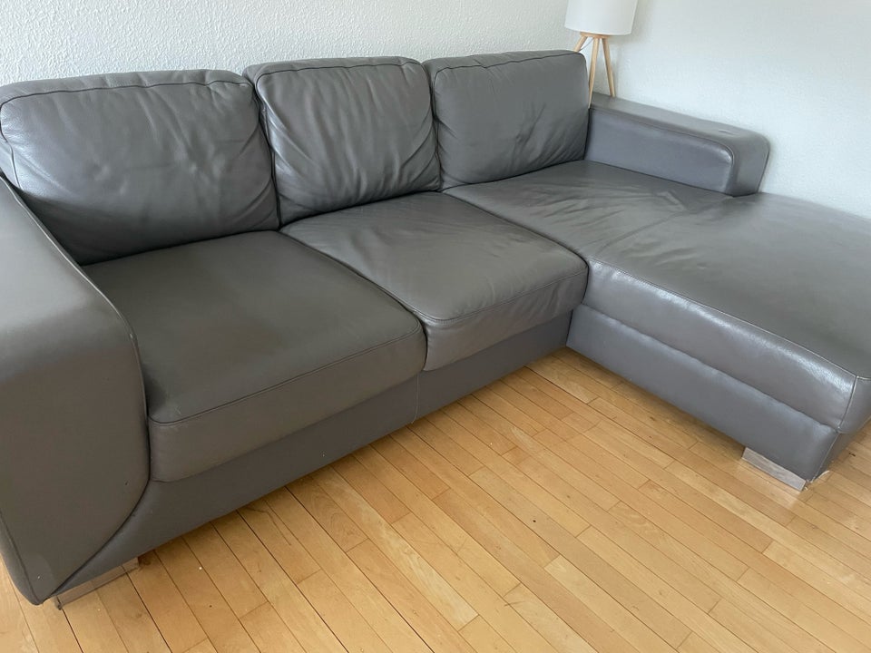 Hjørnesofa, læder, 4 pers.