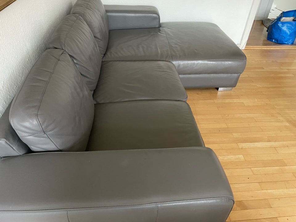 Hjørnesofa, læder, 4 pers.