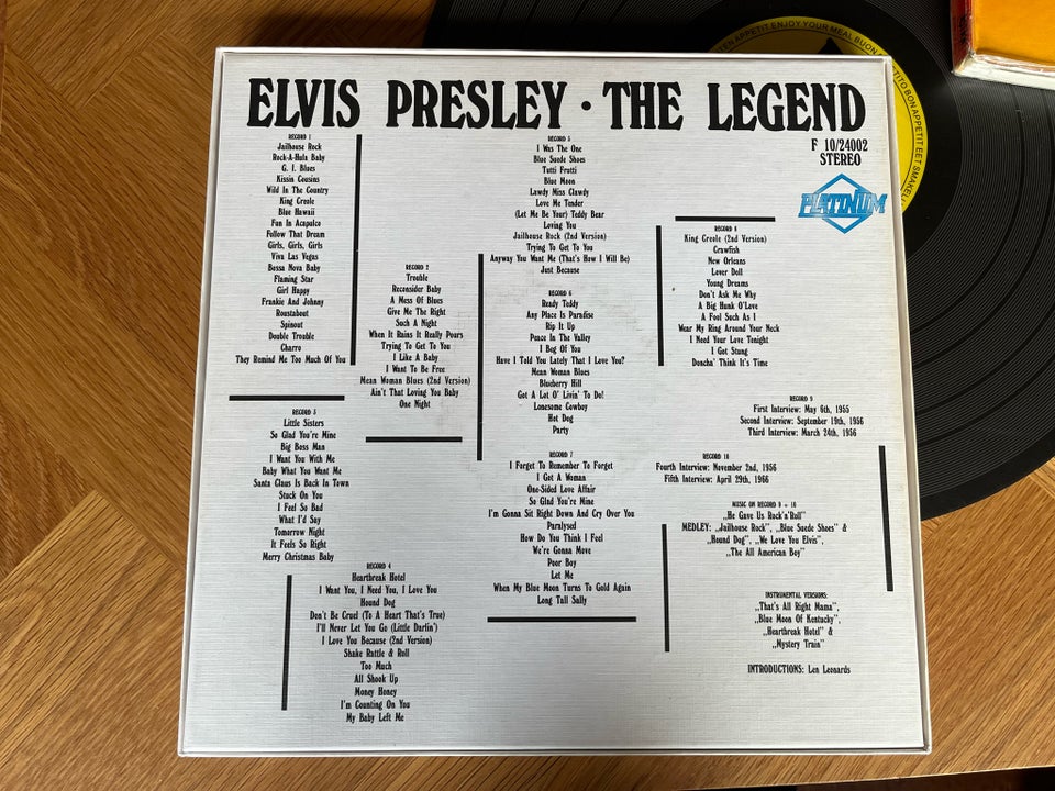 LP, Elvis Presley, The Legend - 10 LP