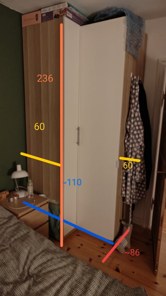 Garderobeskab IKEA Pax b: 110 d: