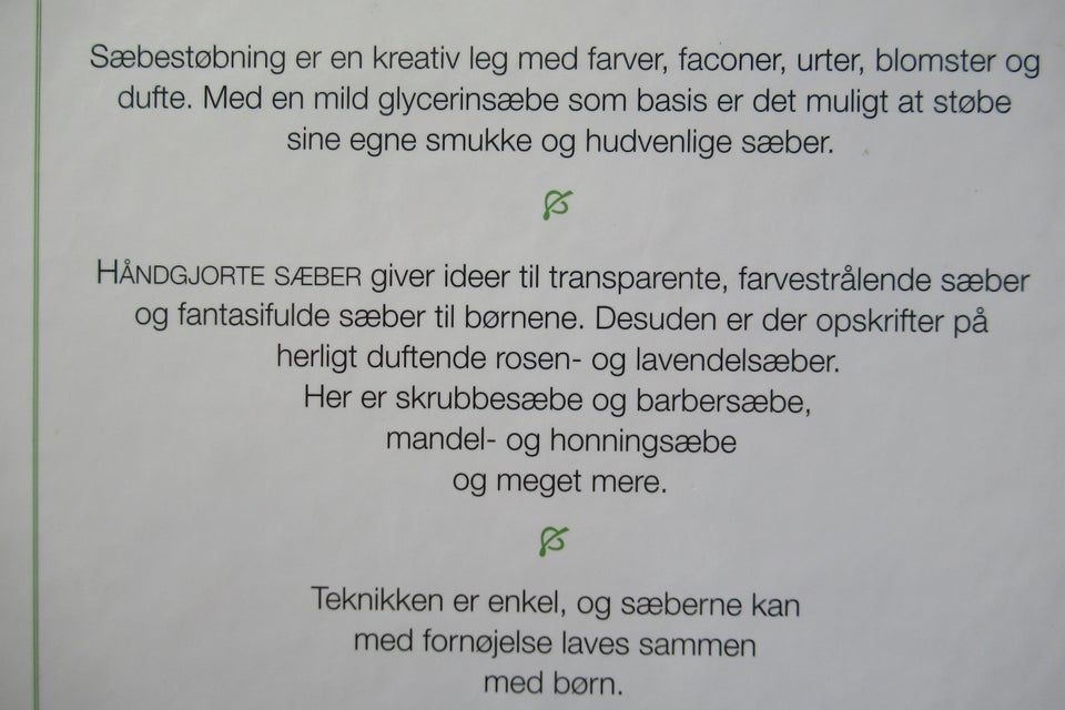 "HÅNDGJORTE SÆBER", Kirsten