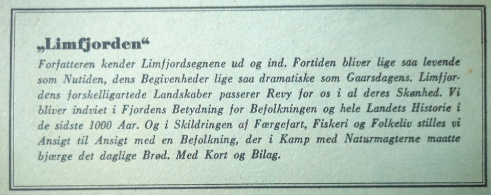 LIMFJORDEN – Fortoninger og