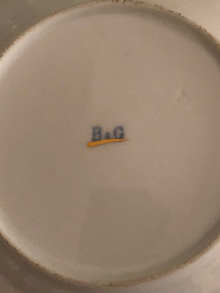 Porcelæn, Kagetallerkener, B  G