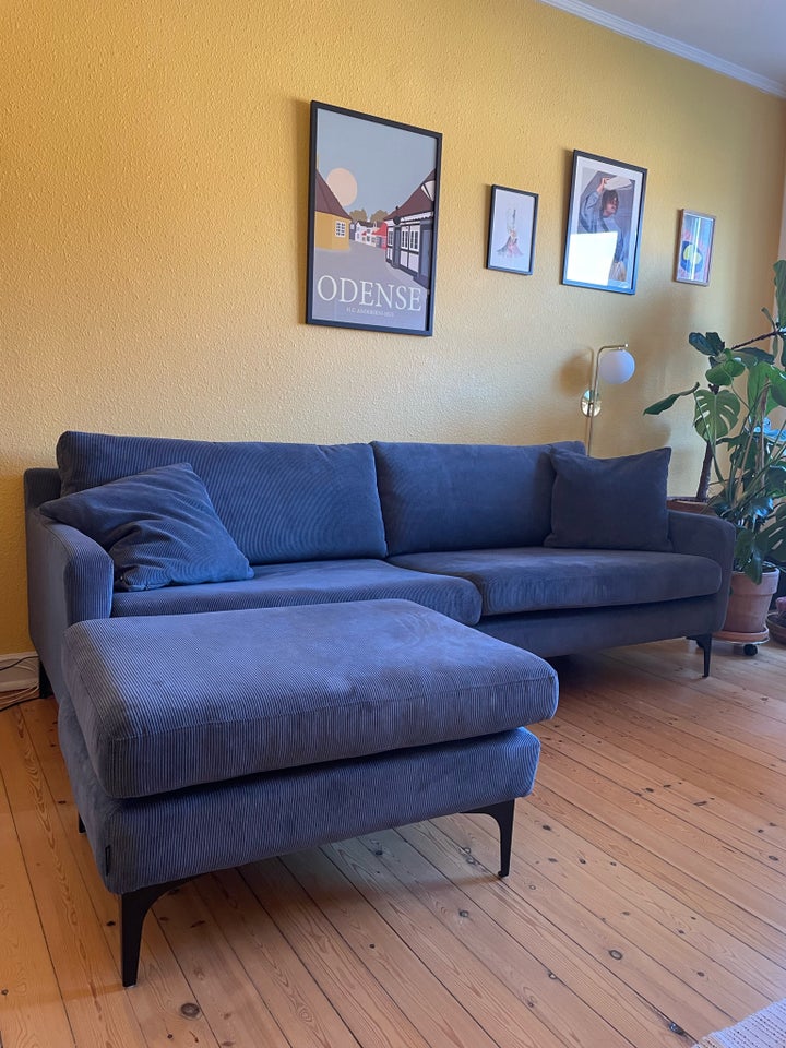 Sofa fløjl 3 pers