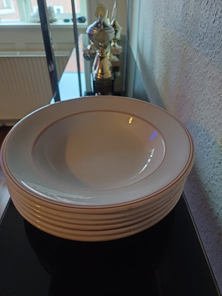 Porcelæn, 6 dybe tallerkener,