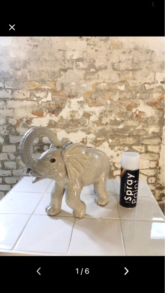 Porcelæns elefant  Fransk Vintage