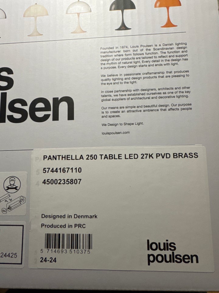 Anden bordlampe, Panthella Louis