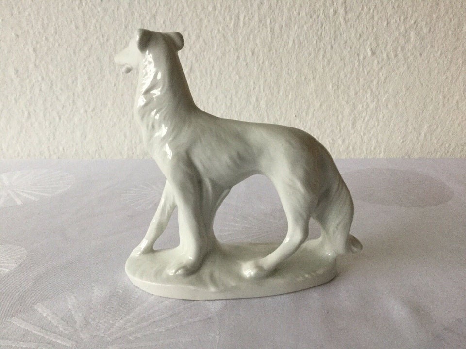 Tysk porcelæns figur hund  Tysk