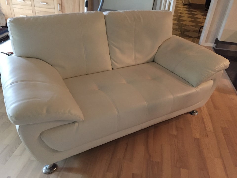 Sofa, læderlook, 2 pers.