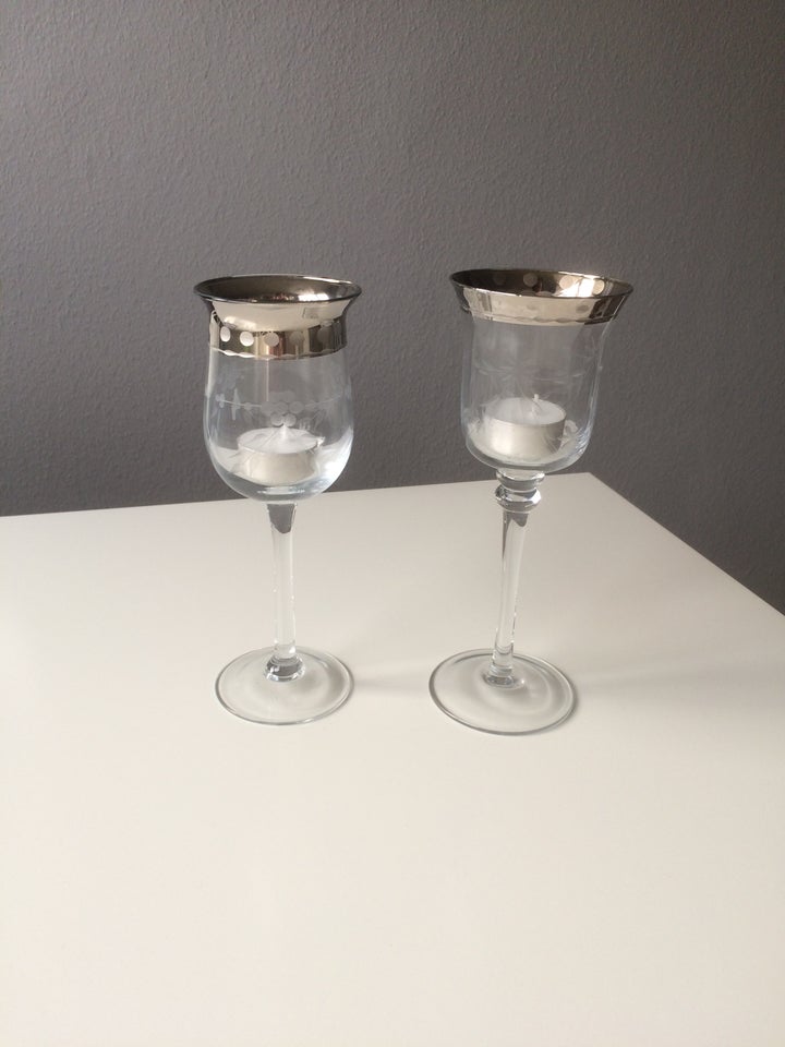 Glas Lysestager eller vinglas