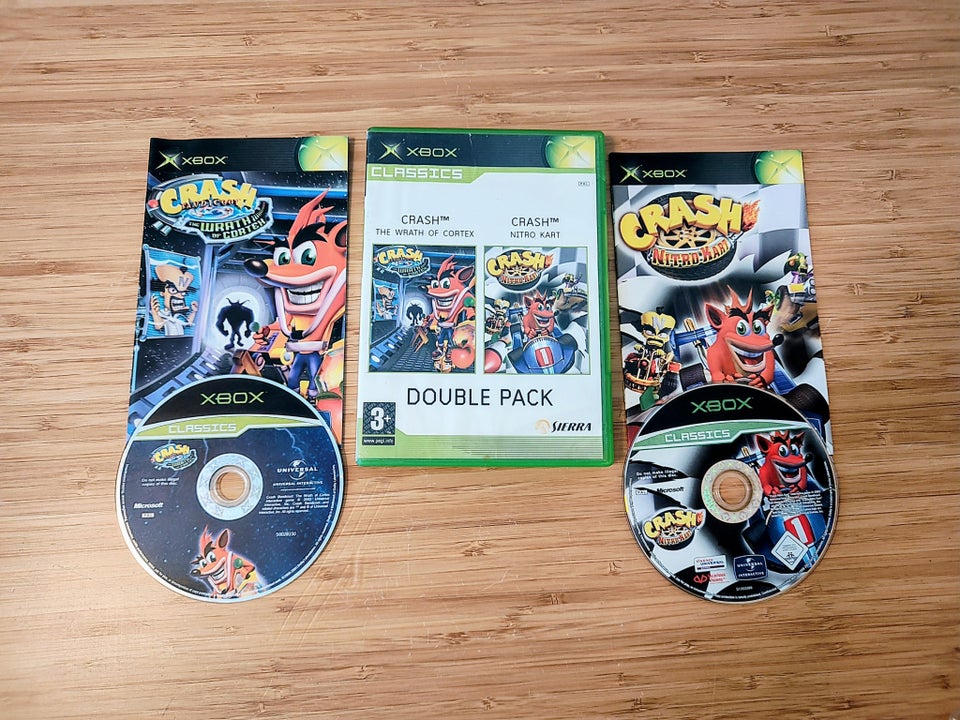 Crash Double Pack sjælden Xbox