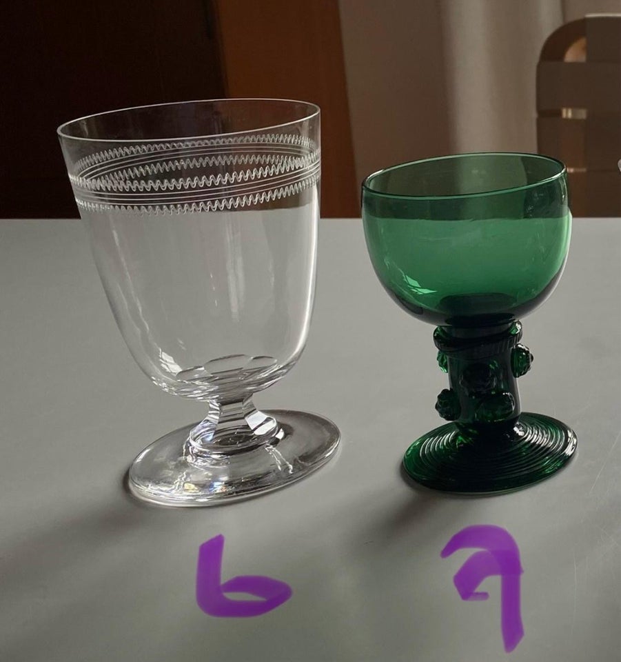 Antikke glas  Krystal/glas 100 år