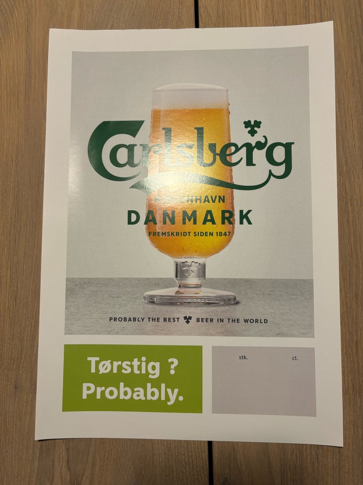 Plakat, motiv: Carlsberg 3, b: 30 h: