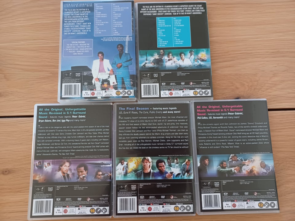 Miami Vice, DVD, TV-serier