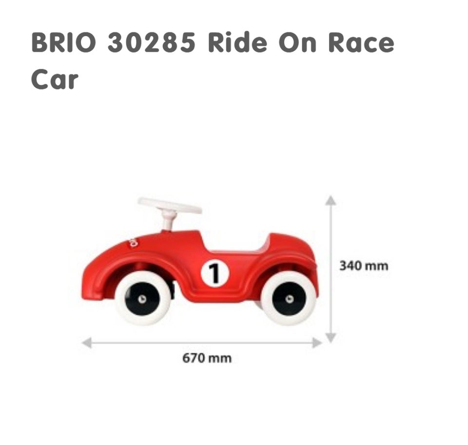 Ride on-race, BRIO , Gåbil