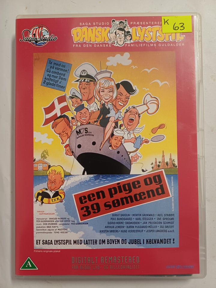 Een pige og 39 sømænd, DVD,