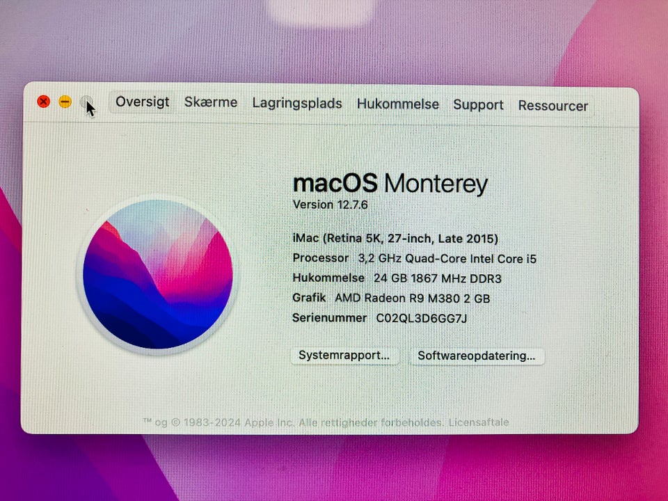 iMac, 27" late 2015, 3,2 GHz